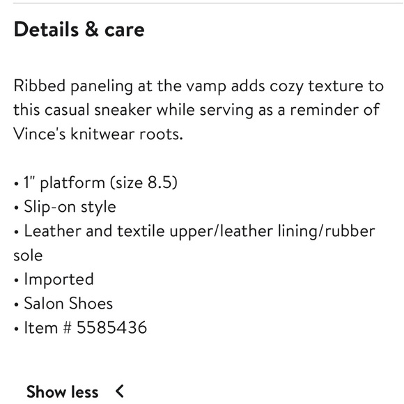 Vince cream slip on shoe loafer sneaker slipper women’s 8 38 - Picture 3 of 10